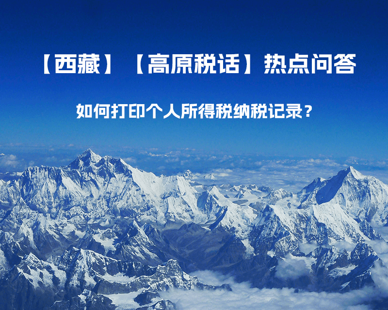 如何打印個人所得稅納稅記錄？