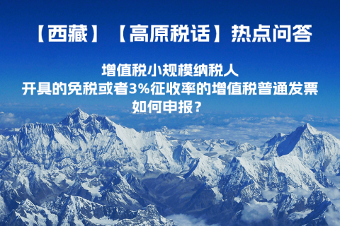 增值稅小規(guī)模納稅人開(kāi)具的免稅或者3%征收率的增值稅普通發(fā)票如何申報(bào)？