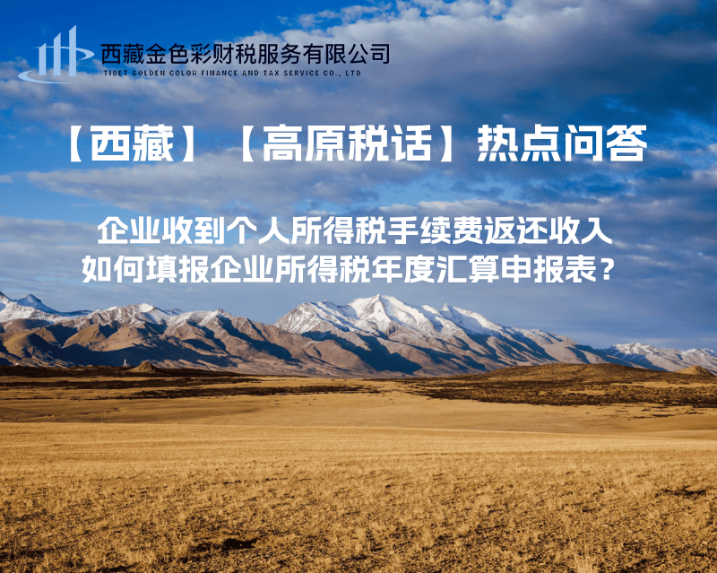 企業(yè)收到個(gè)人所得稅手續(xù)費(fèi)返還收入，如何填報(bào)企業(yè)所得稅年度匯算申報(bào)表？